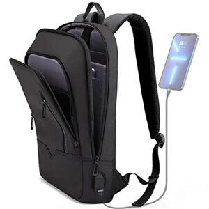 Waterproof Laptop Backpack USB Charging Travel Work College Daypack 15.6”